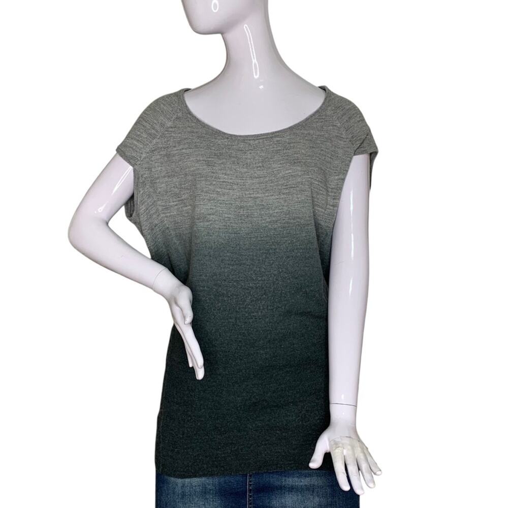 Comptoir Des Cotonniers Ombre Fine Knit Short Sleeve Size UK 3 USA 0